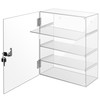 Acrylic Display Case with Lock Key, Removable 4-Tier Clear Acrylic