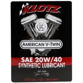 Klotz 6 Quart 20W-40 Synthetic Oil Change Kit for Indian™ Thunderstroke Motorcycle