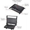 Rca Parrilla Panini Placas Antiadherentes Rc-122g Color Negro