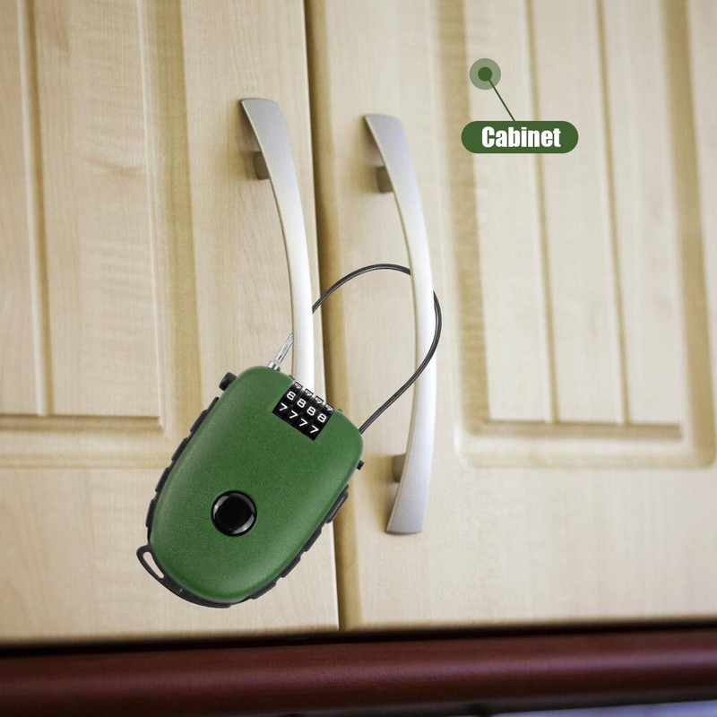 Combination Lock, 4 Digit Padlock, Small for Suitcases and Bicycles,