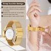TIMEURE Women's Step Counter Pedometer Watch Crystal Stone, No App,