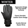 SKYDEER 100% Full Grain Deerskin Leather Winter Gloves for Men