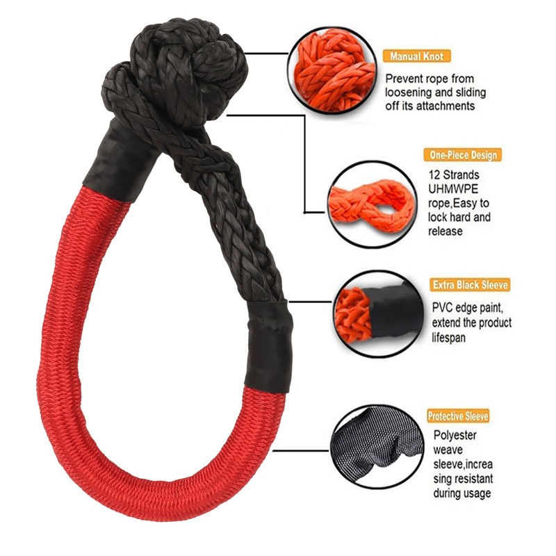 Rope Retention Pulley Rope Shackle Kit High Toughness for Off