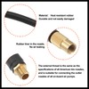 Hihaha 100cm Car Tire Inflator Extension Hose Adapter Black Copper