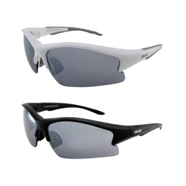 Epoch Eyewear 2 Pairs of Golf Sport Sunglasses - Smoke Lense with Black & White Frame