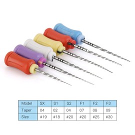 TEPTOARCH 6pcs/Box 21/25mm Bendable NiTi Hand Use Super Rotary Files Dentist Files Shaping Finishing Tools (21MM)