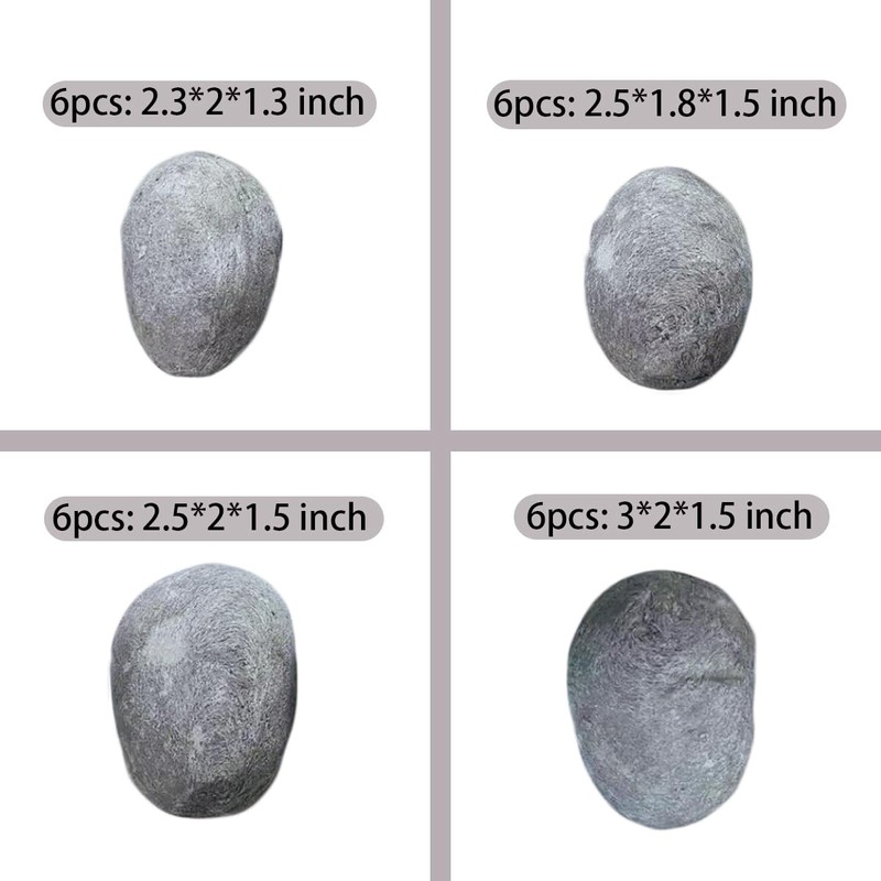 24 Fireplace Ceramic Pebbles, Round Fireplace Stone, Gas Fireplace Logs