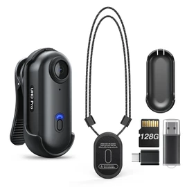 BOBLOV W4 2K Mini Body Camera, Wearable Camera with 360°Rotatable Clip & Magnetic Clip, 120 Minutes for Recording, Easy to Use for Lecture, Traveling, Pet Walking and Outdoors Activitie (128GB)