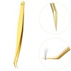 Wishbeauty Lash Tweezers for Eyelash Extensions, Professional Tweezers, Stainless Steel