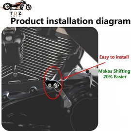 TDZ Ez Shift Neutral Gear Assist Kit Fit for Harley '17-Late Touring and '18-Late Softail,Finds The Right Gear Every Time, Red
