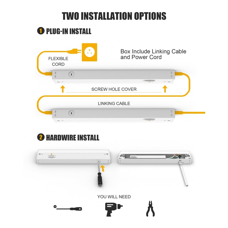 Hardwired Under Cabinet Lighting, 30 inch LED Under Counter Lights