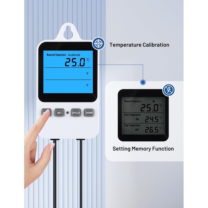 INKBIRDPLUS Thermostat Plug Socket, Temperature Controller Outlet for Heater with