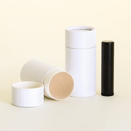 50 mL White Kraft Paperboard Lip Balm/Salve/Cosmetic/Lotion/Deodorant Tubes (100)
