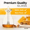 Hunnibi Handmade Honey Jar with Dipper, Glass Made Honey Dipper