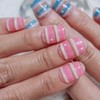 Cozy cat handmade nail tips - Blue / 포근한 고양이
