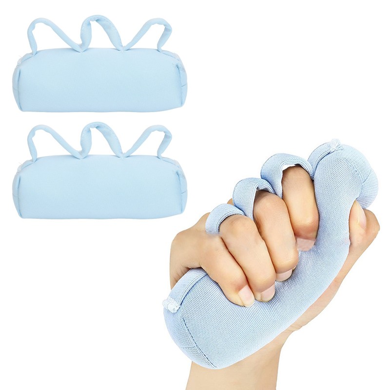 2pcs Palm Grip Hand Contracture Cushion Sweat Resistant Washable Finger