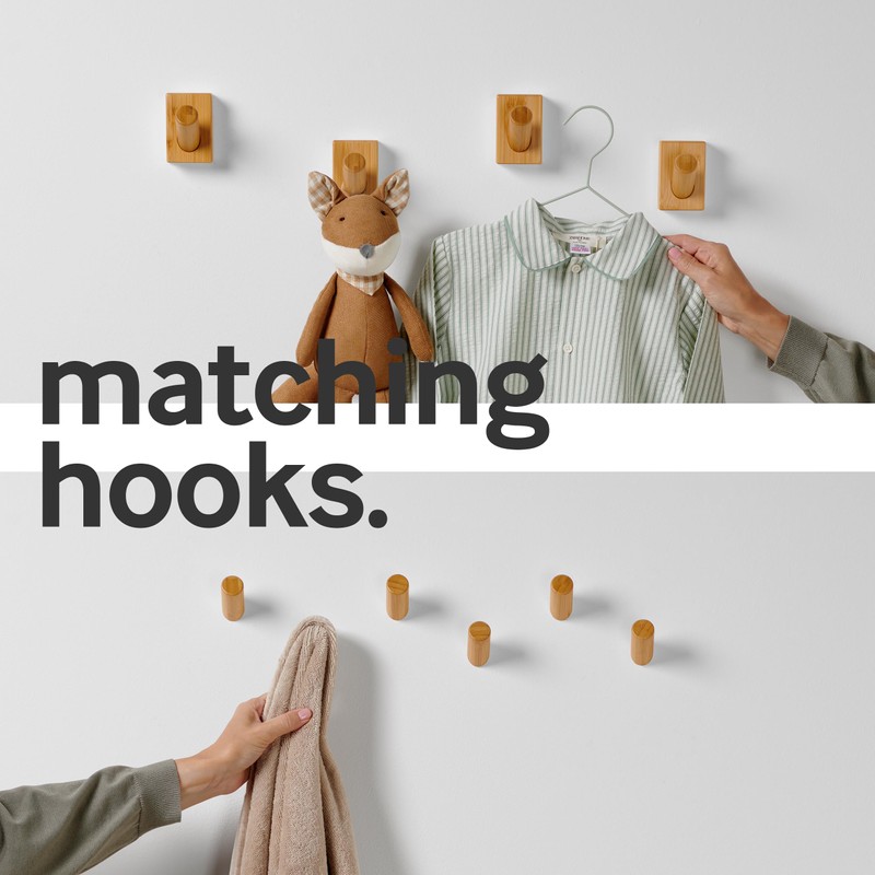 LARHN Wall Mounted Coat Rack, Wooden Wall Coat Rack with