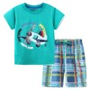BIBNice Toddler Boy Clothes Kid Summer Outfits Shirt Short Set