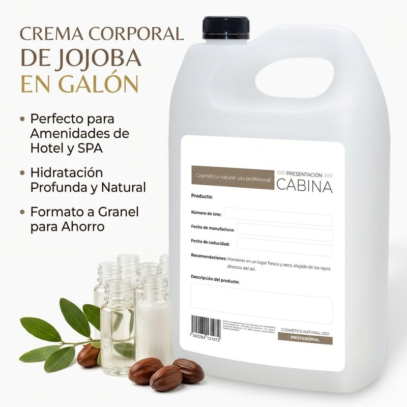 Crema Corporal Vegana Líquida Hidratante 1 Galón