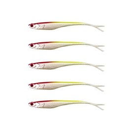 Pack of 5 No Action Shads Rubber Fish 13 cm Drop Shot Shad Fishing Bait Pike Zander (05)