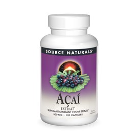 Source Naturals Acai Extract 500 Mg Capsule, 120 Count