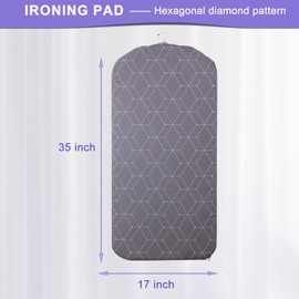 EVEME Steamer Board for Clothes with Ironing Gloves,Stand for Steaming Clothes,Steamer Pad,Hanging Ironing Board,Clothes Steamer Board,Steamer for Clothes,Hanging Steam Iron Pad