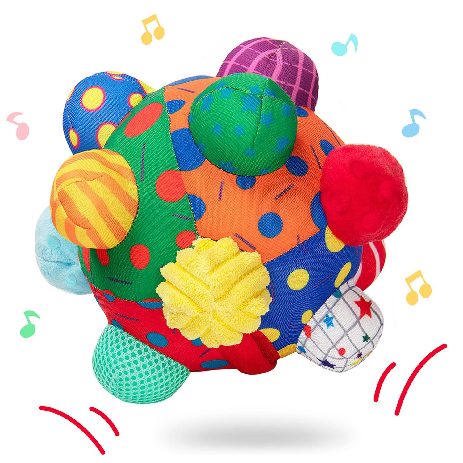 teytoy Baby Music Shake Dancing Ball Toy, Developmental Bumpy Ball ...