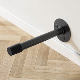 Mousike Door stoppers for Wall,Door stoppers for Bottom of Door,Wall Protetor from Door Knobs,with Soft Rubber Tip Protect Wall & Doo(Black 8Pack)