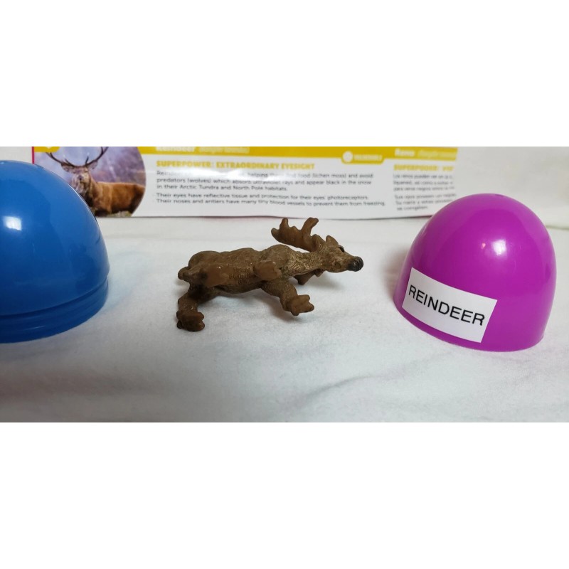 Yowie Reindeer Collectible Miniature Figurine Animal with Superpowers Collection