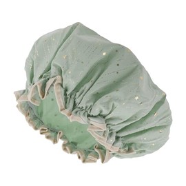 VOCOSTE Shower Cap, Hair Cap, Double Layer, Waterproof, Reusable, Bath, Hot Spa, Face, Star Pattern, 1 Piece