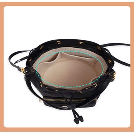 Lckaey Felt Purse Organizer Insert, for bucket liner storage bag2071Beige
