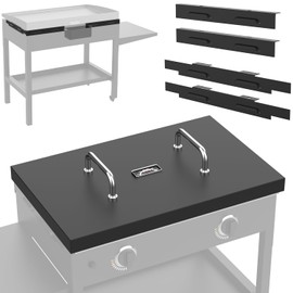 5003 Hard Top Lid Cover with Temperature Gauge and Wind Guards for Blackstone 28" Griddle, Flat Top Cover and Wind Screen Replacement Parts for Blackstone 28 inch Griddle Accessories