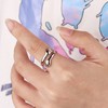 YADOCA 925 Sterling Silver Hug Ring for Women Adjustable Hugging