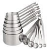 Smithcraft Measuring Cups and Spoons Set, 18/8 Stainless Steel Measuring