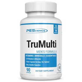 PEScience TruMulti Men's, Multivitamin with Premium Quality Vitamin C, D, Zinc for Immune Support, 90 Capsules