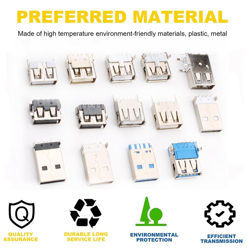 RUNCCI-YUN 95pcs 14 Values USB 2.0 3.0 A Type Micro
