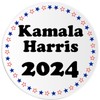 Kamala Harris 2024-3 Pack Circle Stickers 3" x 3" -