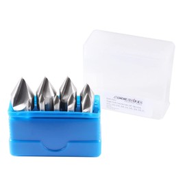 Accusize Industrial Tools 9 Pc Single Flute H.S.S. Countersink Set, 60 Degrees, Ground, 0245-0021