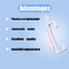 100 Pcs Plastic Curtain Hooks, Curtain Track Gliders, Smooth Sliding,