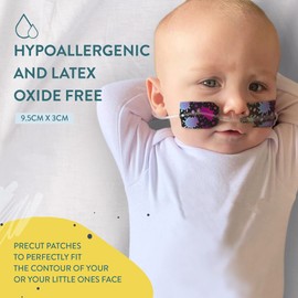 Nasogastric or Oxygen Tube precut Adhesive Tape Fluro Mix x 10 Pack. (Right Side)