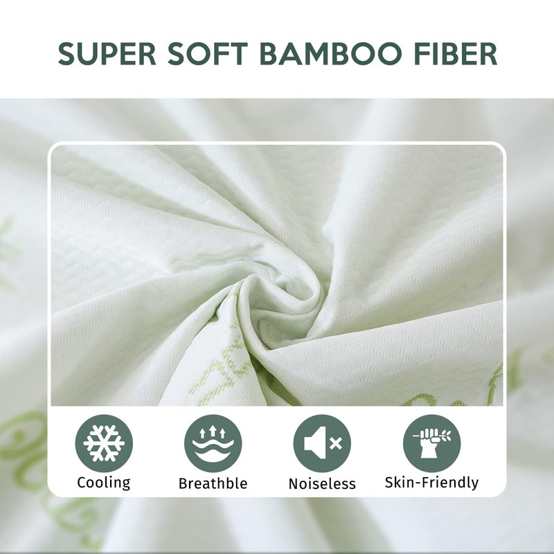 MUXHOMO Queen Mattress Protector, 100% Waterproof Mattress Cover Queen Size