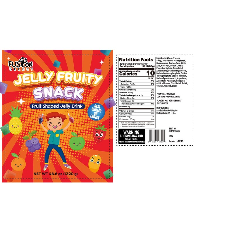 Fusion Select Jelly Fruit Snack Tik Tok Challenge Hit or Miss - Fruit-Shaped  Jelly- Assorted Flavors Strawberry Orange Apple Pineapple Grape Mango (Mesh  Bag)