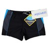 Aquarti Boys' Swimming Trunks with Side Inserts, Black/Graphite/Blue