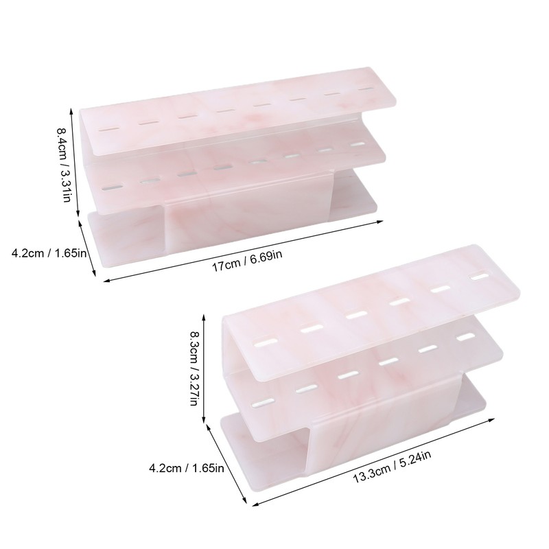 2Pcs Tweezers Organizer Rack 6 Holes and 8 Holes Plastic