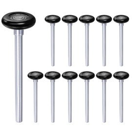 uxcell 12pcs 1.8" Nylon Garage Door Rollers for 2" Garage Track, 6.5" Long Stem Quiet Garage Door Wheels, 6200zz Precision Bearing 8 Balls, Black