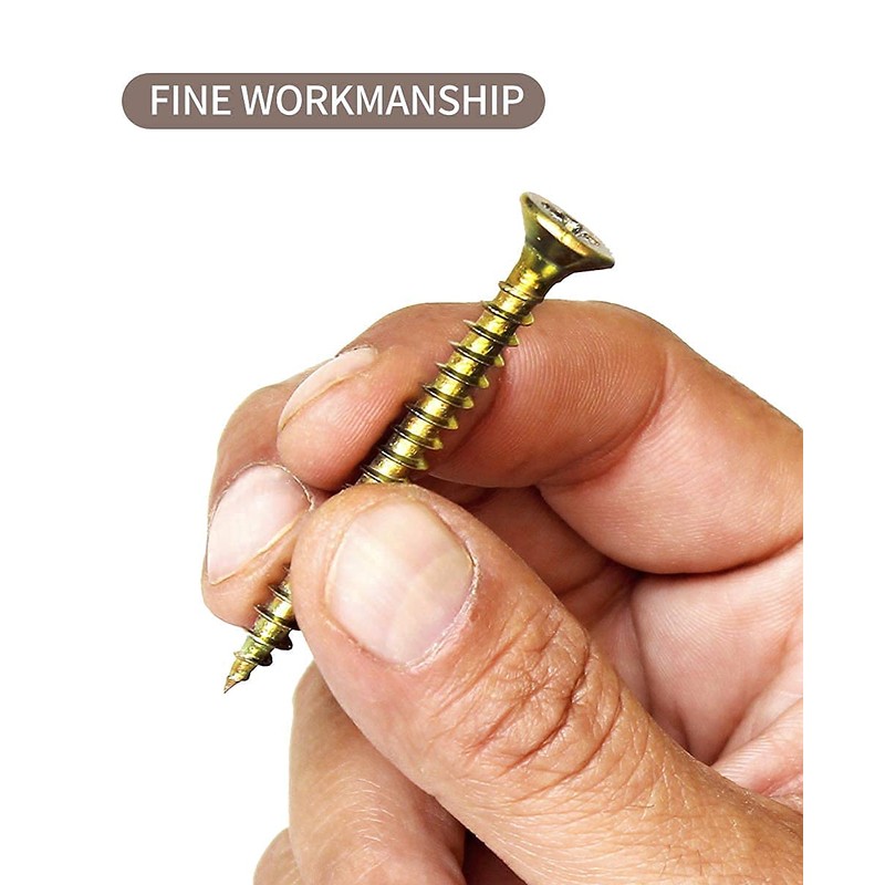 4x16mm Wood Screws,Flat Head Screws for Wood, Zinc Galvanized,Multi Purpose