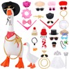 12 Set Desk Goose Outfits, Mini Desk Goose Clothes with