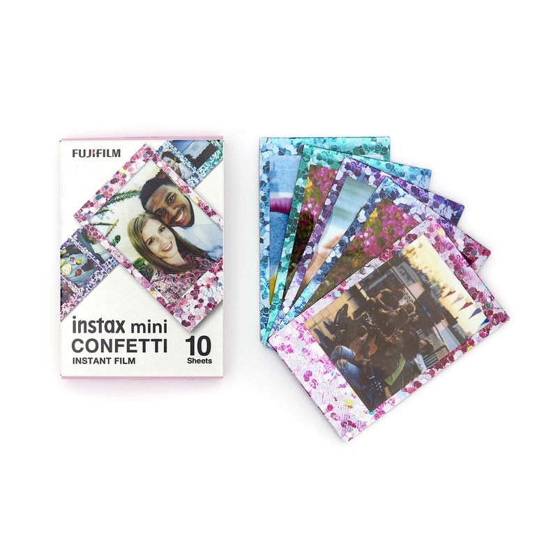 instax Limited edition 3 pack Deco mini film Bundle, Confetti,