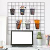 Humyoun 6 Sets Grid Wall Cups with Ring Hooks, hanging
