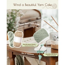 Adhafera Yarn Winder – Easy-Setup Wool Winder & Yarn Spinner for Crocheting and Knitting